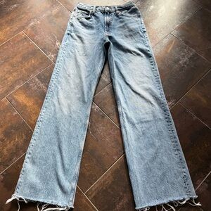 Zara High Waisted Wide Leg Jeans
